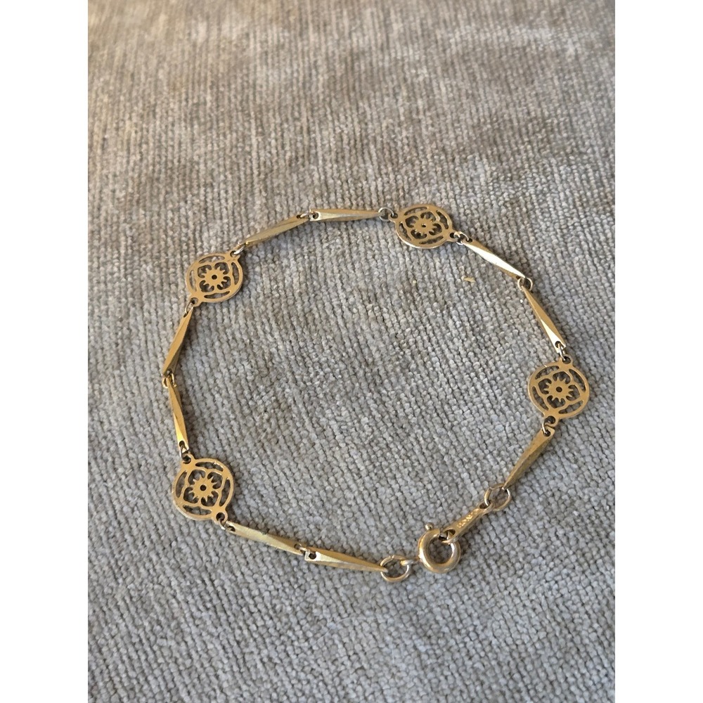 Avon Floral Circles Bracelet Vintage 7.25in - Picture 4 of 6